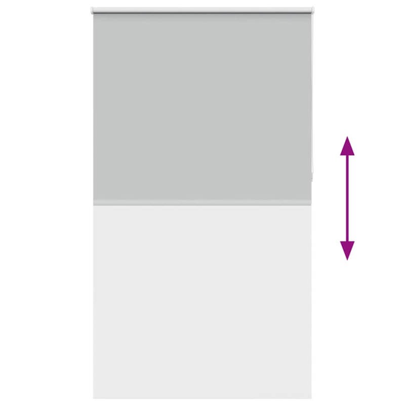 Verdunkelungsrollo Hellgrau 135x230cm Stoffbreite 131,6cm