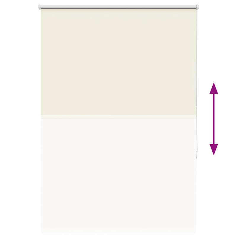 Verdunkelungsrollo Cremeweiß 105x130cm Stoffbreite 100,7cm