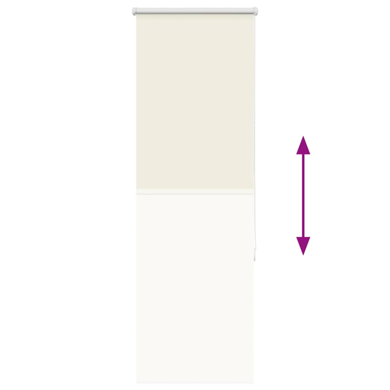 Verdunkelungsrollo Cremeweiß 55x150cm Stoffbreite 50,7 cm