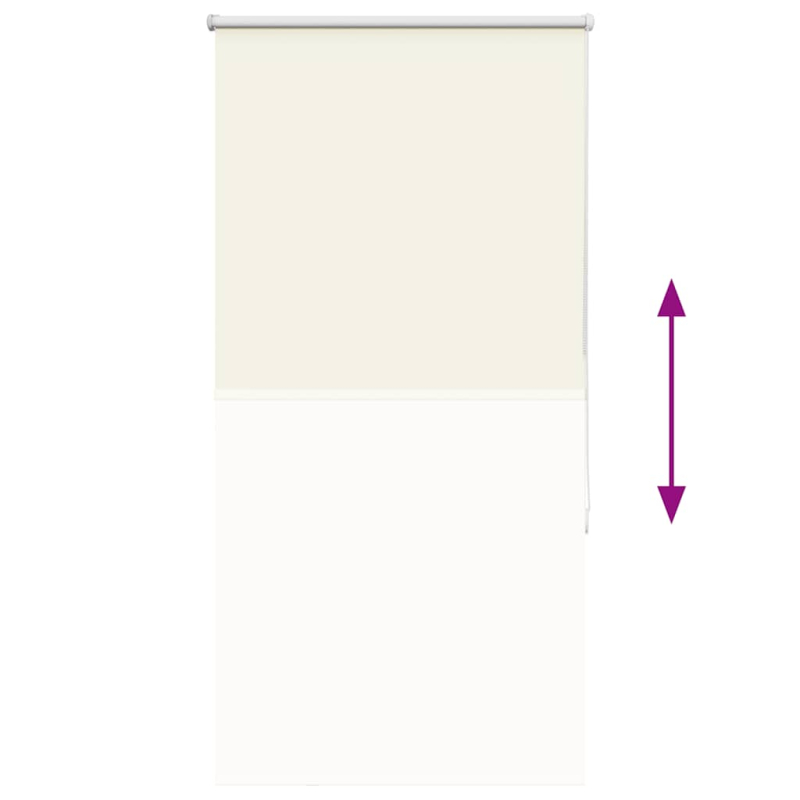 Verdunkelungsrollo Cremeweiß 80x175cm Stoffbreite 75,7 cm