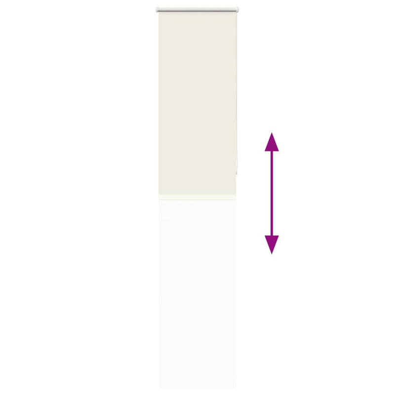 Verdunkelungsrollo Cremeweiß 60x210cm Stoffbreite 55,7 cm