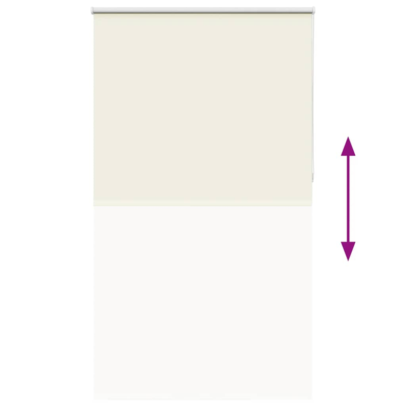 Verdunkelungsrollo Cremeweiß 120x210cm Stoffbreite 116,6cm