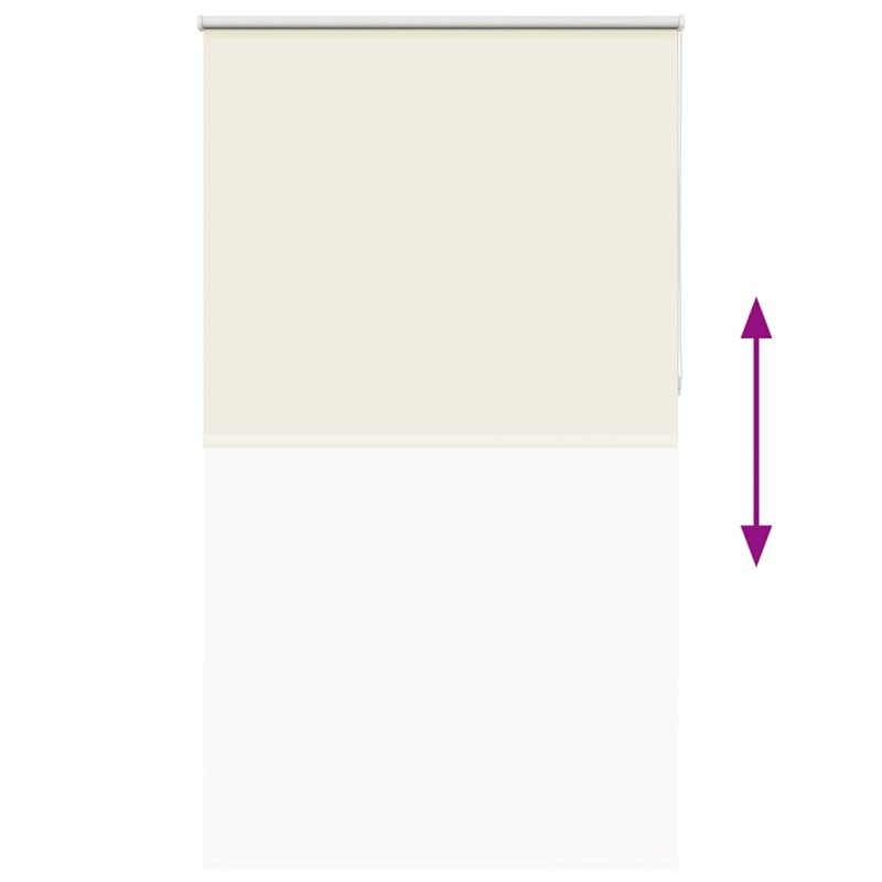 Verdunkelungsrollo Cremeweiß 140x210cm Stoffbreite 136,6cm