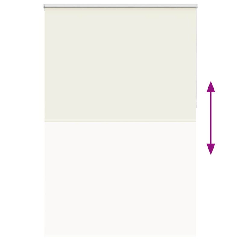 Verdunkelungsrollo Cremeweiß 145x210cm Stoffbreite 141,6cm