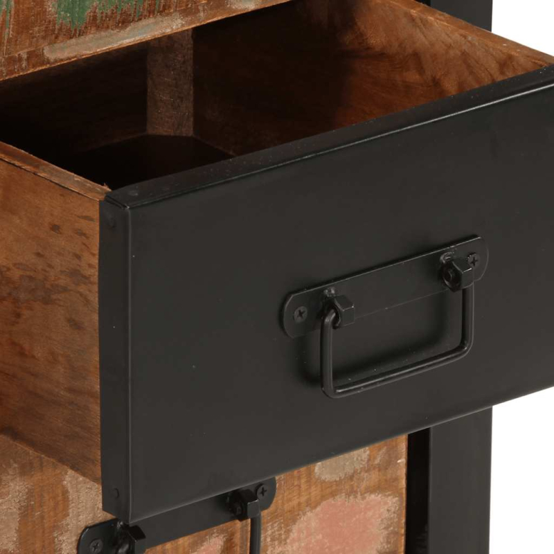 Schubladenschrank Mehrfarbig 40x40x75 cm Altholz Massiv