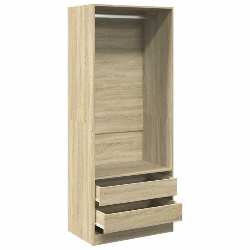 Kleiderschrank Sonoma-Eiche 80x50x200 cm Holzwerkstoff