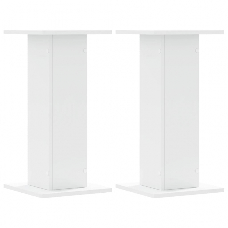 Pflanzenständer 2 Stk. Weiß 30x30x60 cm Holzwerkstoff