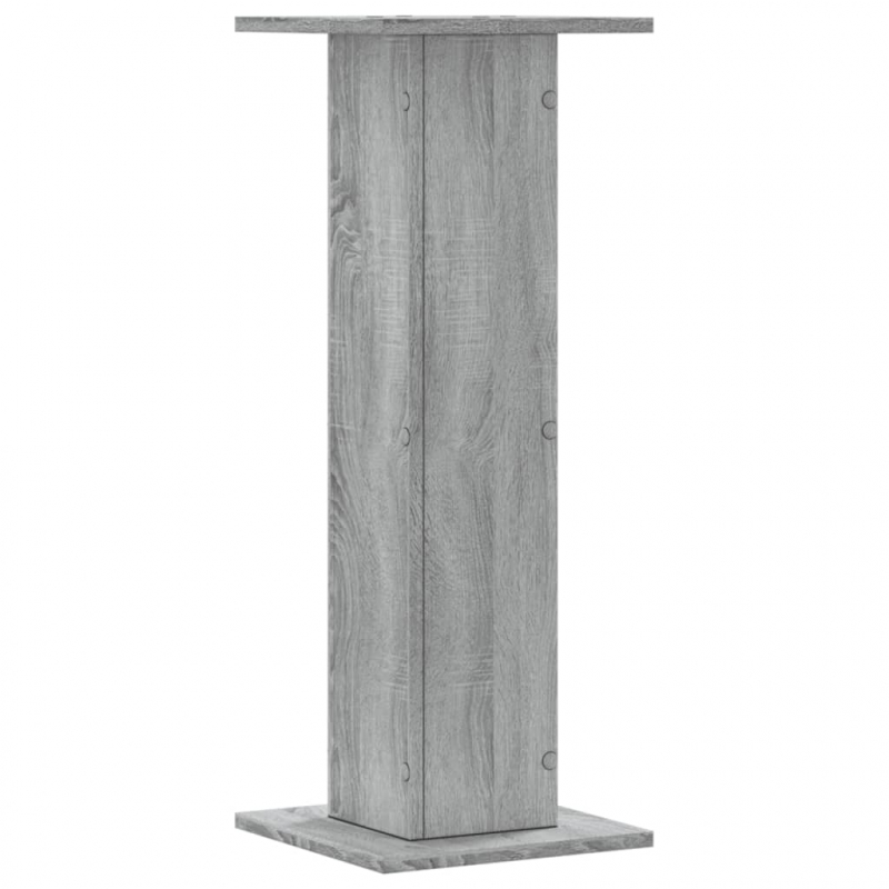 Pflanzenständer 2 Stk. Grau Sonoma 30x30x80 cm Holzwerkstoff