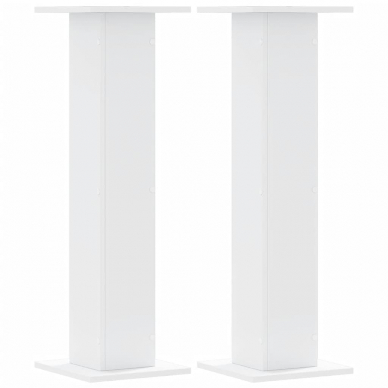 Pflanzenständer 2 Stk. Weiß 30x30x95 cm Holzwerkstoff