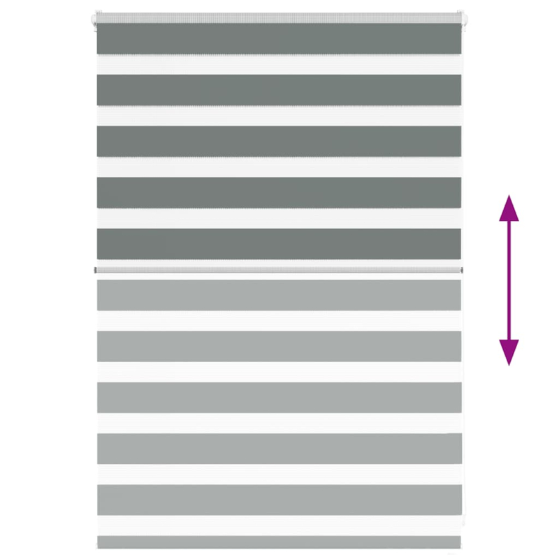 Zebrarollo Dunkelgrau 95x100 cm Stoffbreite 90,9 cm Polyester