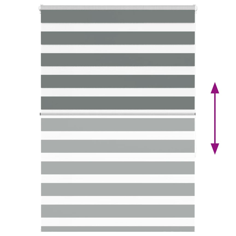 Zebrarollo Dunkelgrau 95x150 cm Stoffbreite 90,9 cm Polyester