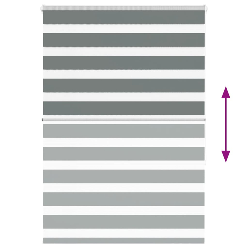 Zebrarollo Dunkelgrau 115x150 cm Stoffbreite 110,9 cm Polyester