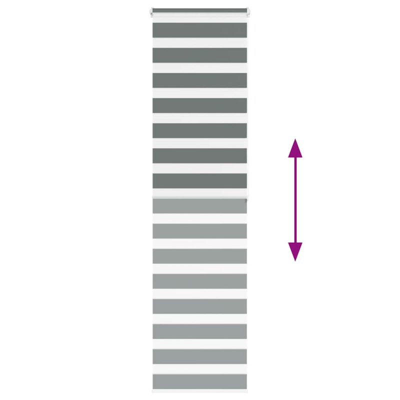 Zebrarollo Dunkelgrau 65x200 cm Stoffbreite 60,9 cm Polyester