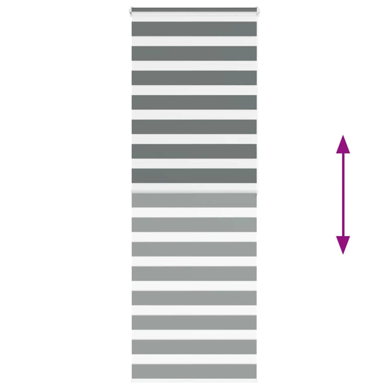 Zebrarollo Dunkelgrau 85x200 cm Stoffbreite 80,9 cm Polyester