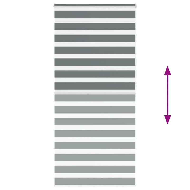 Zebrarollo Dunkelgrau 100x200 cm Stoffbreite 95,9 cm Polyester