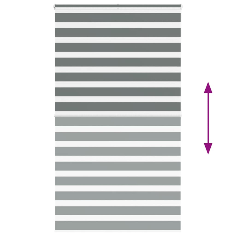 Zebrarollo Dunkelgrau 130x200 cm Stoffbreite 125,9 cm Polyester