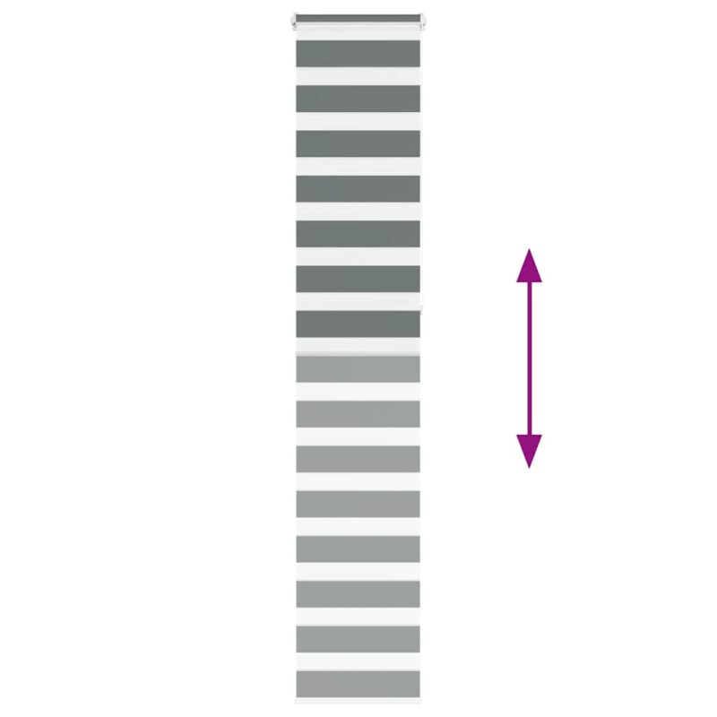 Zebrarollo Dunkelgrau 50x230 cm Stoffbreite 45,9 cm Polyester