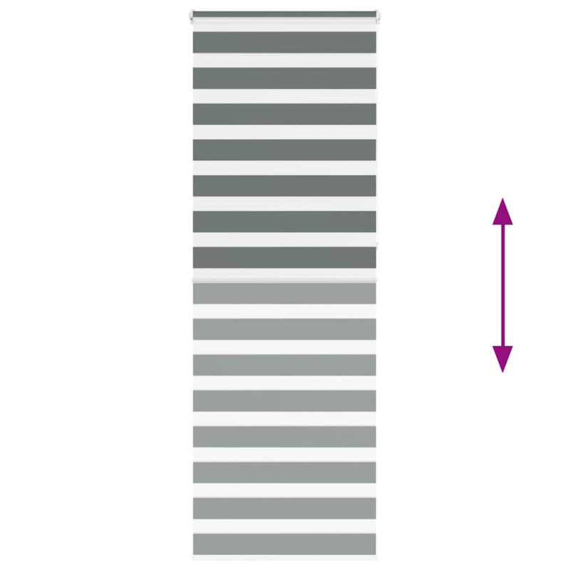 Zebrarollo Dunkelgrau 80x230 cm Stoffbreite 75,9 cm Polyester