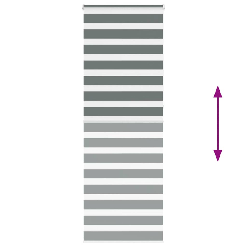 Zebrarollo Dunkelgrau 85x230 cm Stoffbreite 80,9 cm Polyester