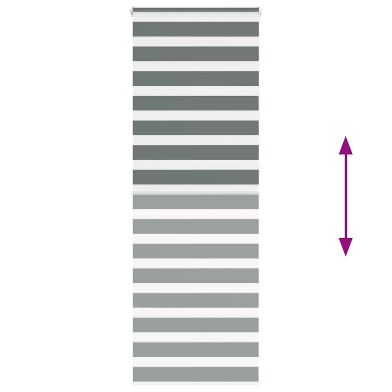 Zebrarollo Dunkelgrau 90x230 cm Stoffbreite 85,9 cm Polyester
