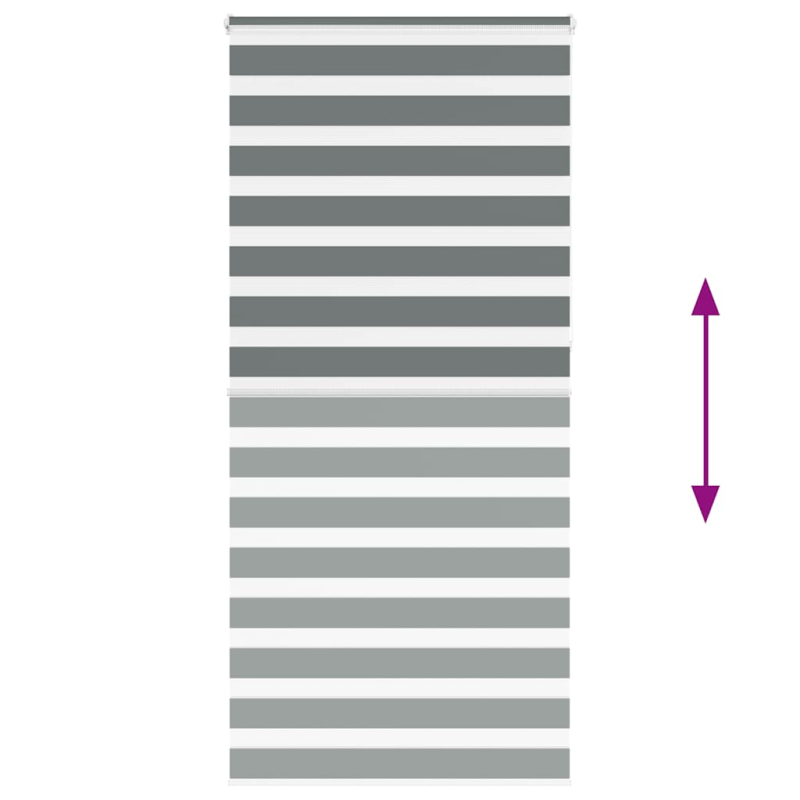 Zebrarollo Dunkelgrau 105x230cm Stoffbreite 100,9 cm Polyester