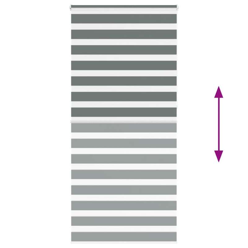 Zebrarollo Dunkelgrau 110x230 cm Stoffbreite 105,9 cm Polyester