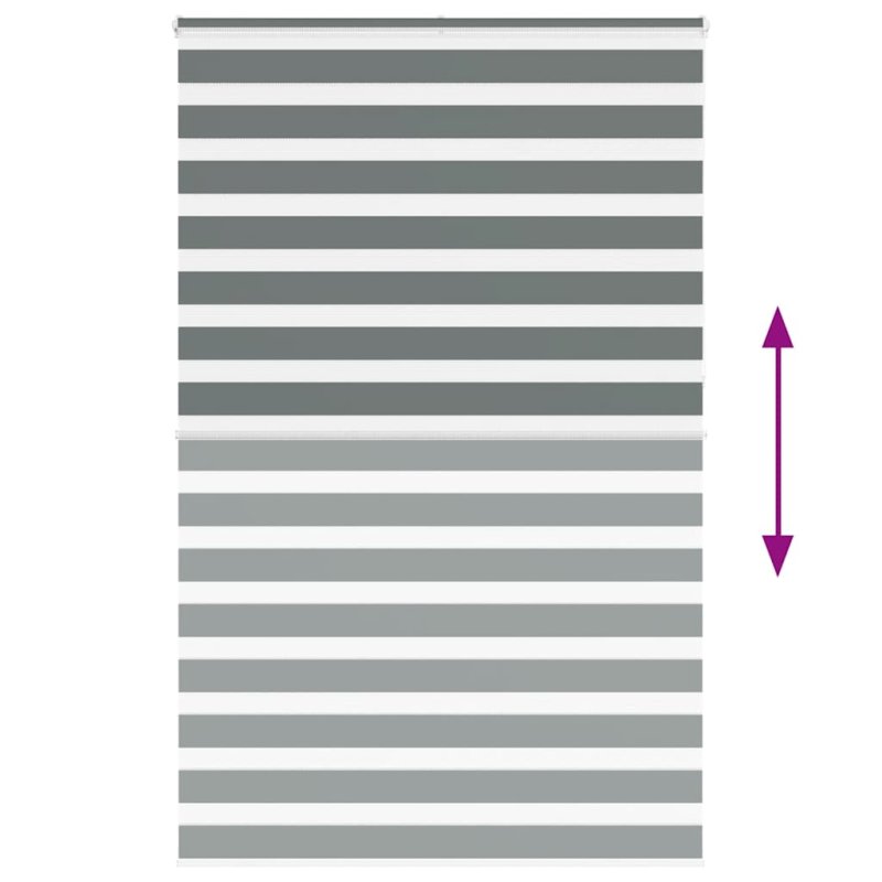 Zebrarollo Dunkelgrau 150x230 cm Stoffbreite 145,9 cm Polyester