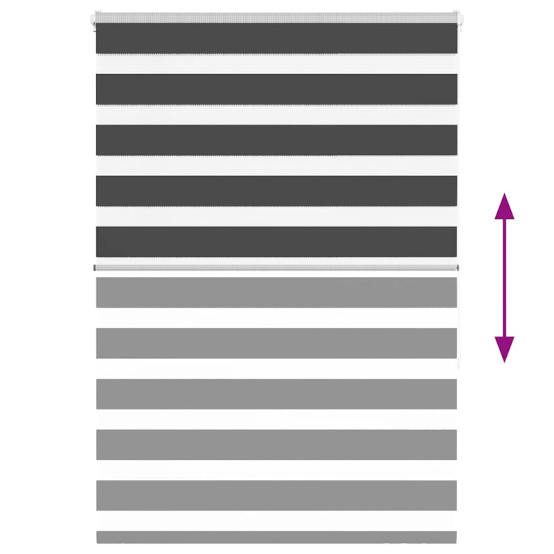 Zebrarollo Schwarz 95x150 cm Stoffbreite 90,9 cm Polyester