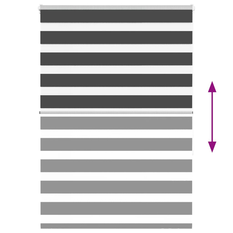 Zebrarollo Schwarz 115x150 cm Stoffbreite 110,9 cm Polyester