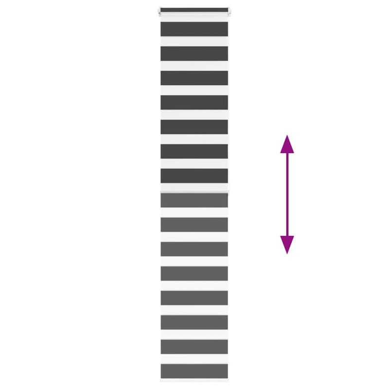 Zebrarollo Schwarz 50x200 cm Stoffbreite 45,9 cm Polyester