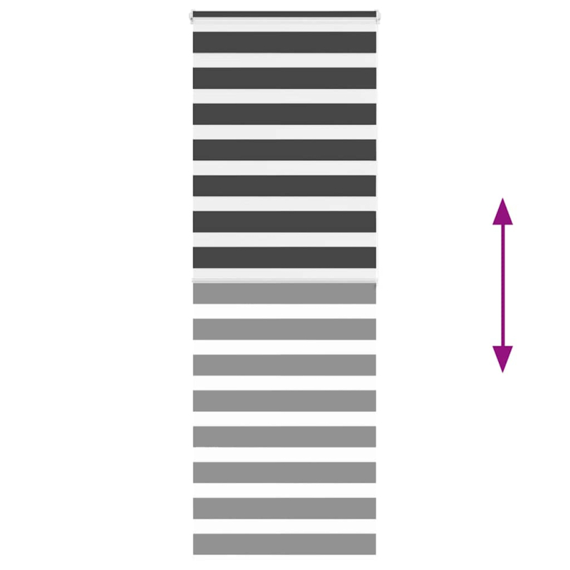 Zebrarollo Schwarz 80x200 cm Stoffbreite 75,9 cm Polyester