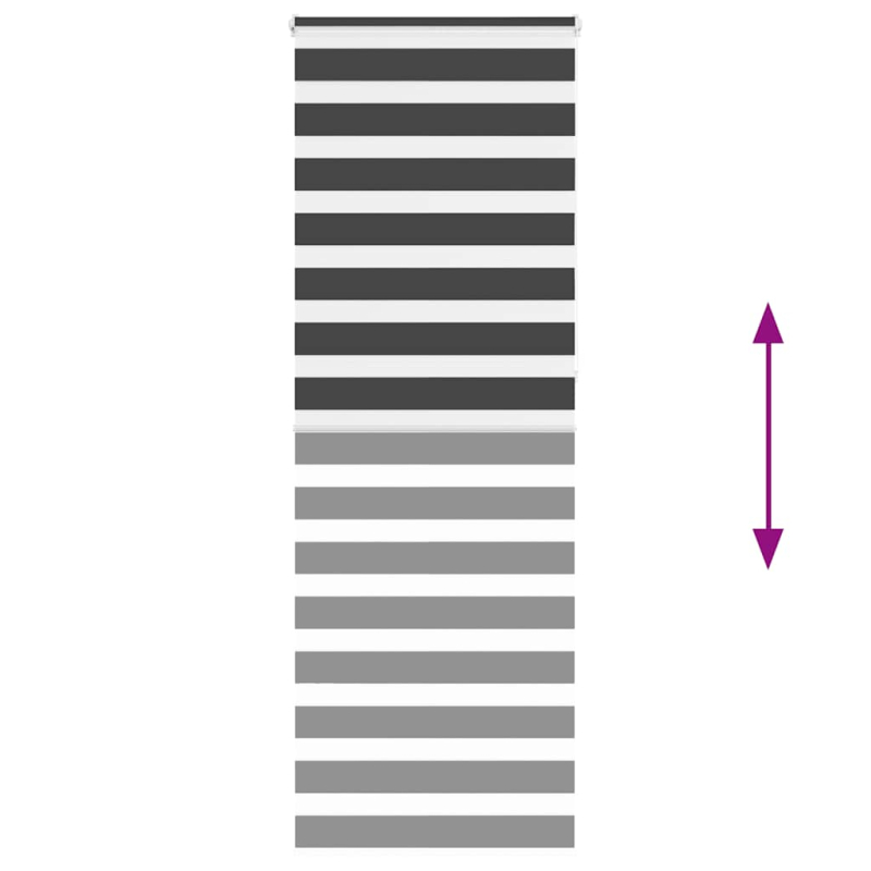 Zebrarollo Schwarz 75x230 cm Stoffbreite 70,9 cm Polyester