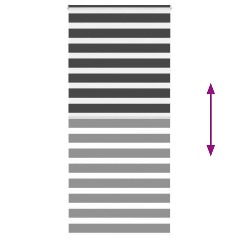 Zebrarollo Schwarz 105x230 cm Stoffbreite 100,9 cm Polyester