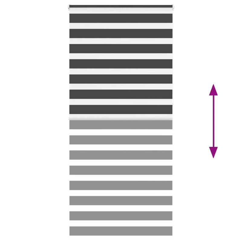 Zebrarollo Schwarz 110x230 cm Stoffbreite 105,9 cm Polyester