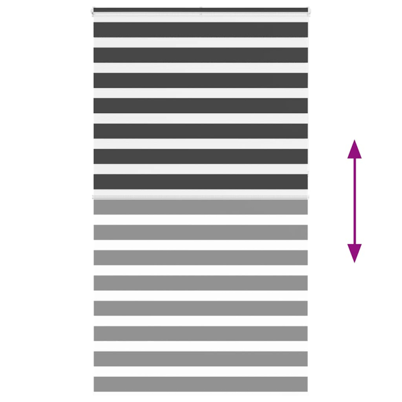 Zebrarollo Schwarz 125x230 cm Stoffbreite 120,9 cm Polyester