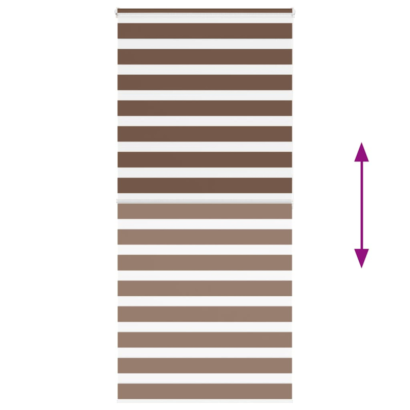 Zebrarollo Braun 95x200 cm Stoffbreite 90,9 cm Polyester