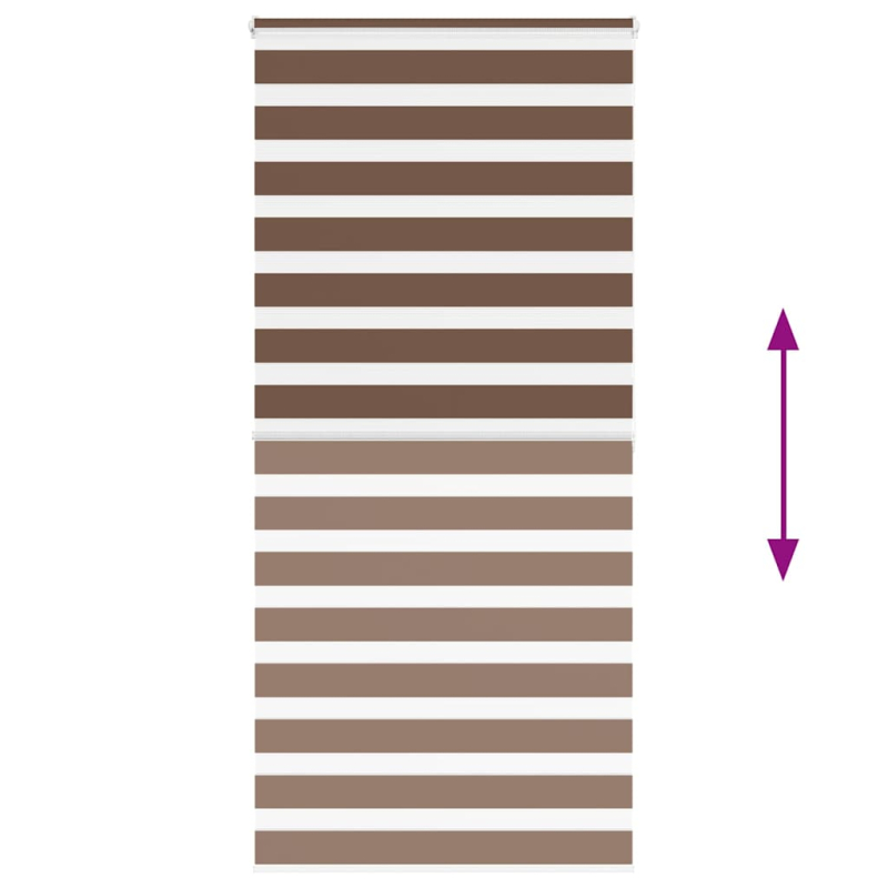 Zebrarollo Braun 100x200 cm Stoffbreite 95,9 cm Polyester