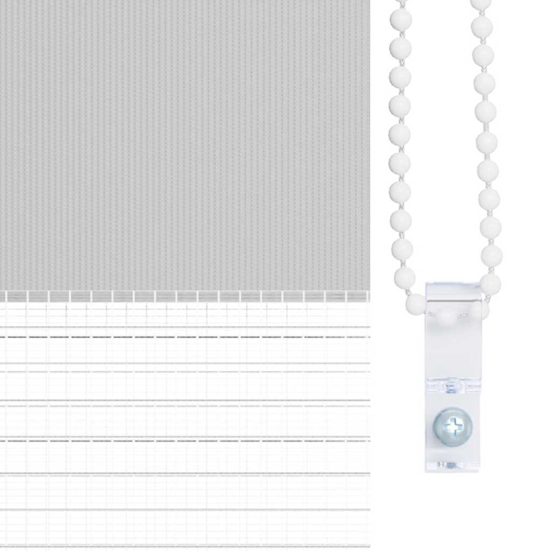 Zebrarollo Hellgrau 55x100 cm Stoffbreite 50,9 cm Polyester