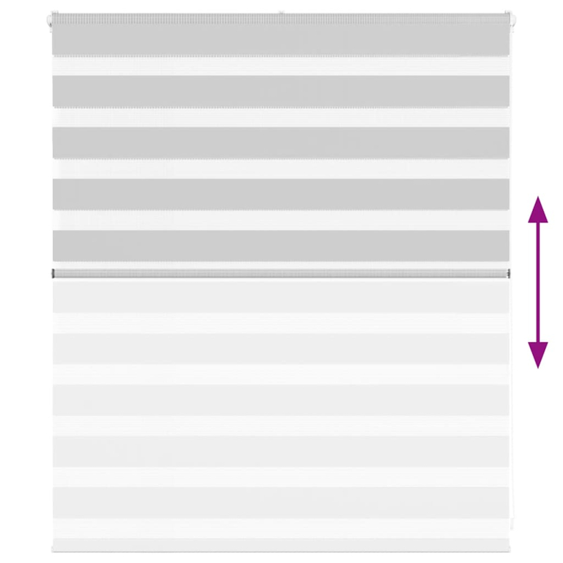 Zebrarollo Hellgrau 125x100 cm Stoffbreite 120,9 cm Polyester