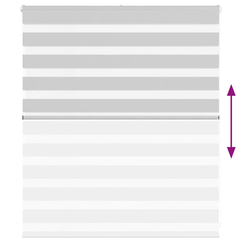 Zebrarollo Hellgrau 130x100 cm Stoffbreite 125,9 cm Polyester