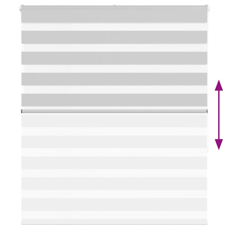 Zebrarollo Hellgrau 120x150 cm Stoffbreite 115,9 cm Polyester