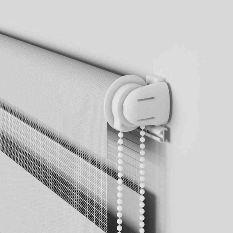 Zebrarollo Hellgrau 120x150 cm Stoffbreite 115,9 cm Polyester