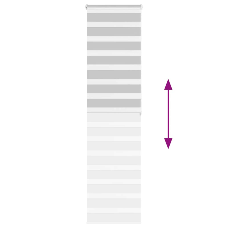 Zebrarollo Hellgrau 55x200 cm Stoffbreite 50,9 cm Polyester