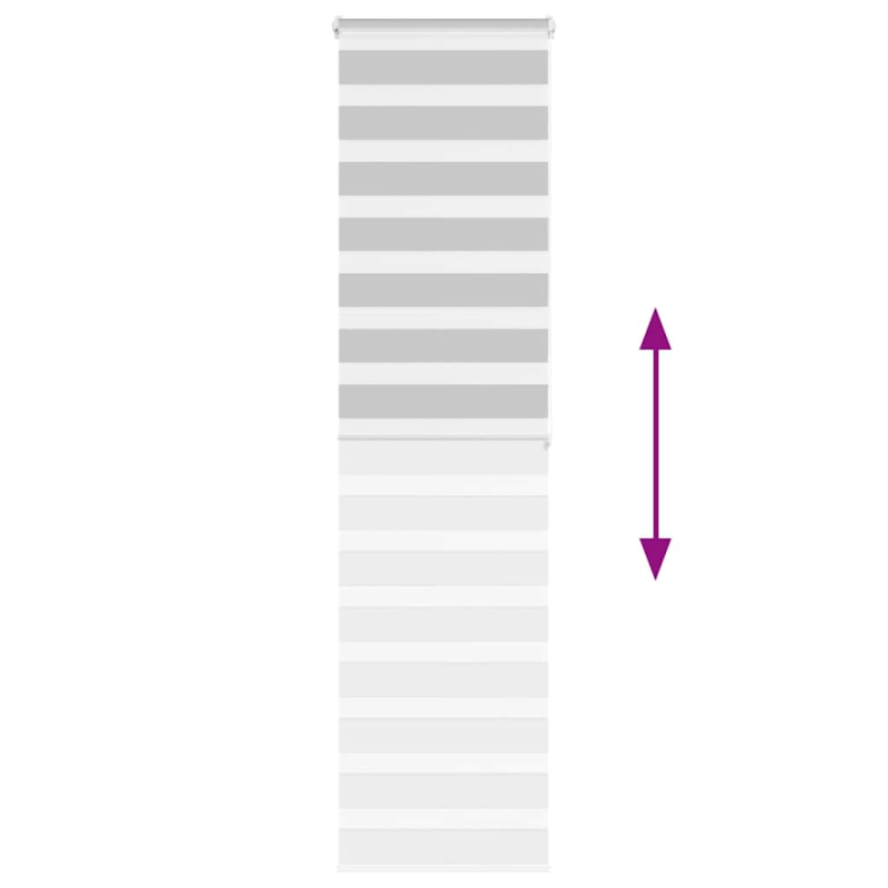 Zebrarollo Hellgrau 65x200 cm Stoffbreite 60,9 cm Polyester