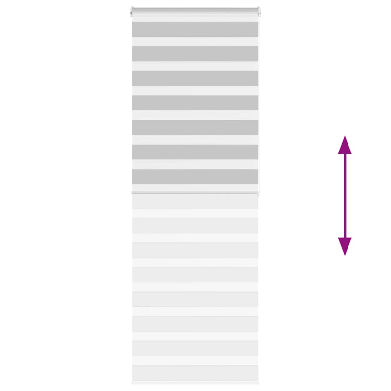 Zebrarollo Hellgrau 80x200 cm Stoffbreite 75,9 cm Polyester