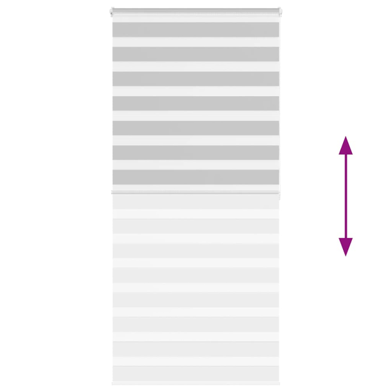 Zebrarollo Hellgrau 105x200 cm Stoffbreite 100,9 cm Polyester