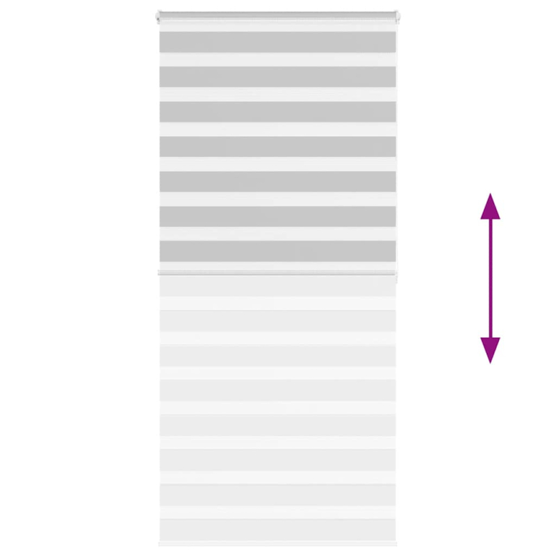 Zebrarollo Hellgrau 110x200 cm Stoffbreite 105,9 cm Polyester