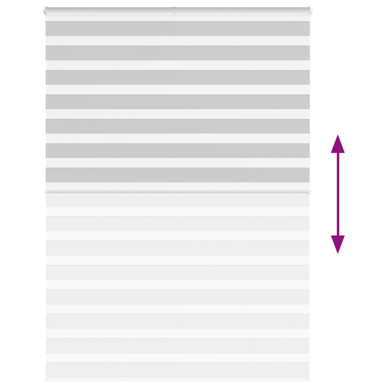 Zebrarollo Hellgrau 165x200 cm Stoffbreite 160,9 cm Polyester