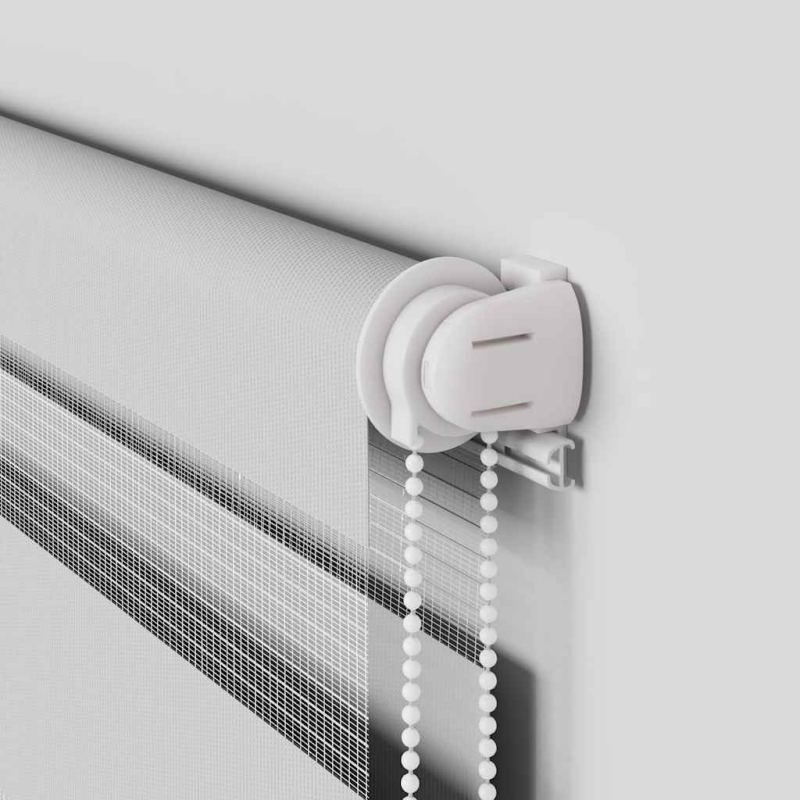 Zebrarollo Hellgrau 45x230 cm Stoffbreite 40,9 cm Polyester