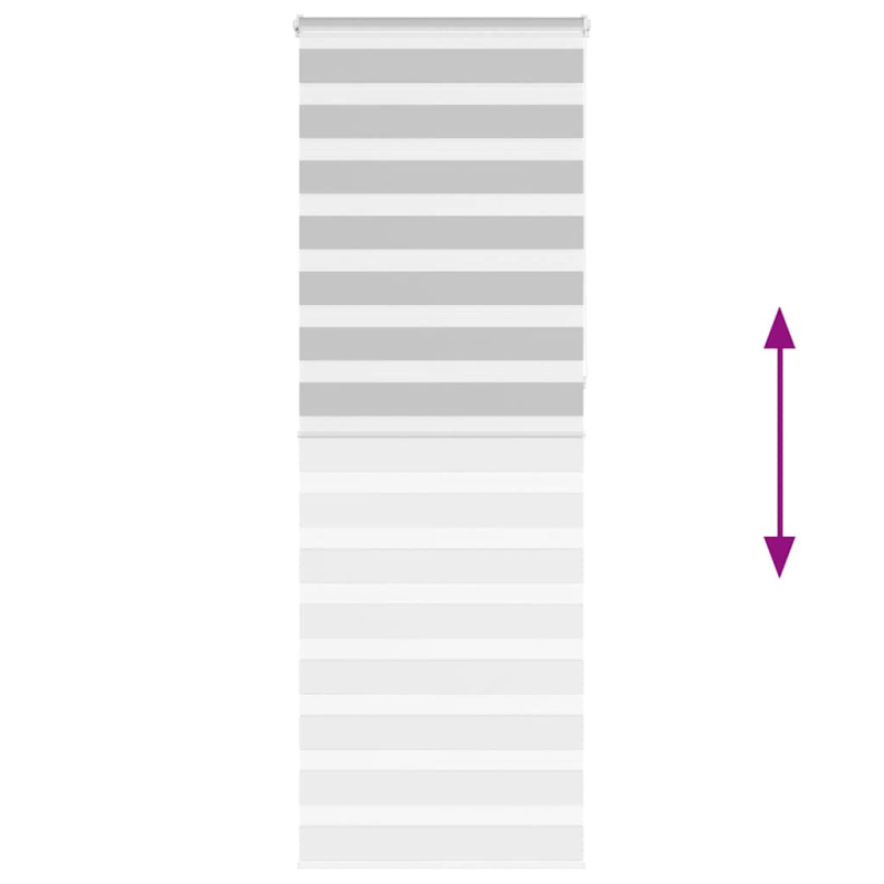 Zebrarollo Hellgrau 70x230 cm Stoffbreite 65,9 cm Polyester